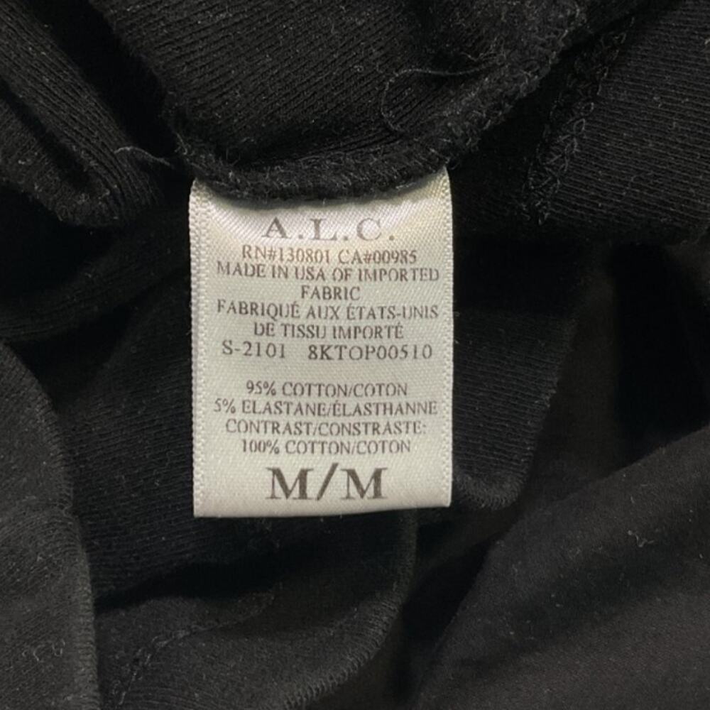 A.L.C. Chic Black Casey Puff Sleeve T-Shirt Size M - Picture 4 of 4